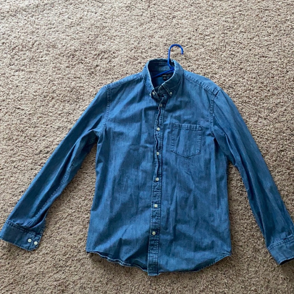 Men’s denim button down